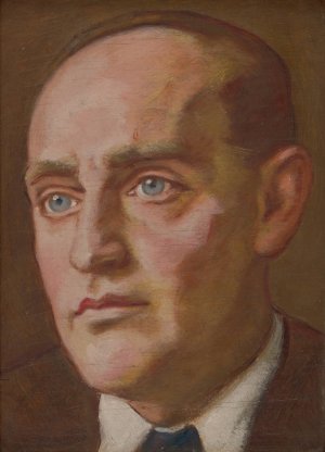 Portrait of J. P. by Milan Thomka Mitrovsky Oil Painting