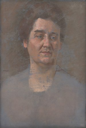 Portrait of M. Sulekova by Milan Thomka Mitrovsky Oil Painting