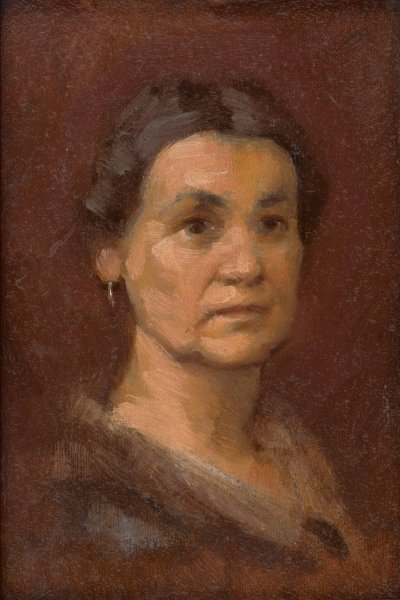 Main Product Photo of Portrait of Mrs. Srobarova  Painting by Milan Thomka Mitrovsky