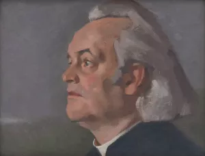 Portrait of Msgr. Alojz Koliska by Milan Thomka Mitrovsky Oil Painting