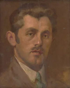 Portrait of P. Trunkat by Milan Thomka Mitrovsky Oil Painting
