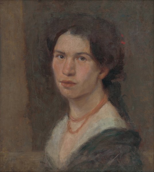 Portrait of the Artist Jonasova  by Milan Thomka Mitrovsky - Hand-Painted Oil Painting Reproduction