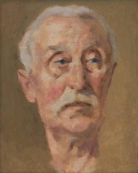 Portrait of the Artist's Father  by Milan Thomka Mitrovsky - Hand-Painted Oil Painting Reproduction