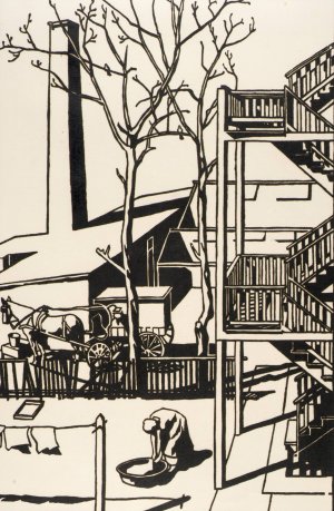 Back Stairs by Mildred Mcmillen Oil Painting
