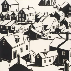 The Town by Mildred Mcmillen Oil Painting