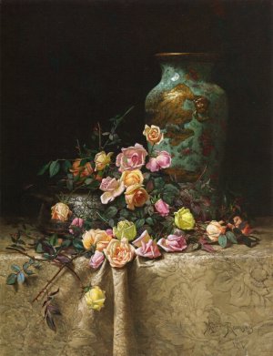 Still Life with Roses also known as Roses and an Orie