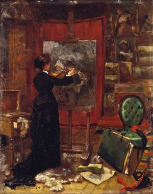 Self-portrait by Mimmi Zetterstrom Oil Painting