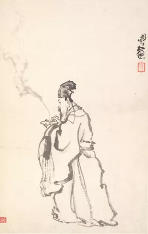 Su Dongpo by Min Zhen Oil Painting