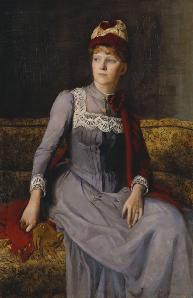 Mrs Anna Flensburg  by Mina Carlson-Bredberg - Hand-Painted Oil Painting Reproduction