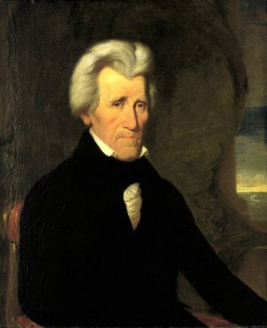 Andrew Jackson by Miner Kilbourne Kellogg Oil Painting