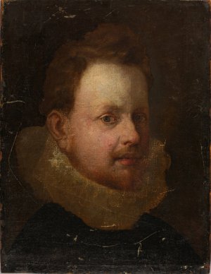 Head of a Gentleman After Van Dyck by Miner Kilbourne Kellogg Oil Painting