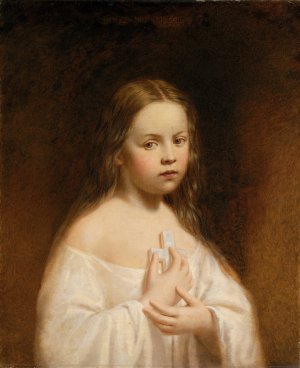 Portrait of Hiram Powers' Daughter by Miner Kilbourne Kellogg Oil Painting
