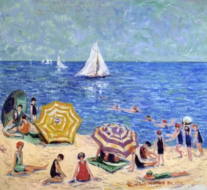 Oak Street Beach by Minnie Harms Neebe Oil Painting