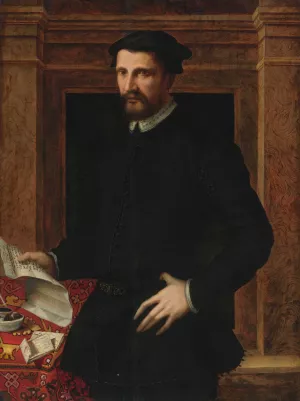 Portrait Of A Gentleman by Mirabello Cavalori Oil Painting