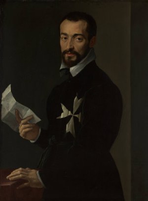 Portrait of a Knight of Malta, Probably Fra Jacopo Salviati by Mirabello Cavalori Oil Painting