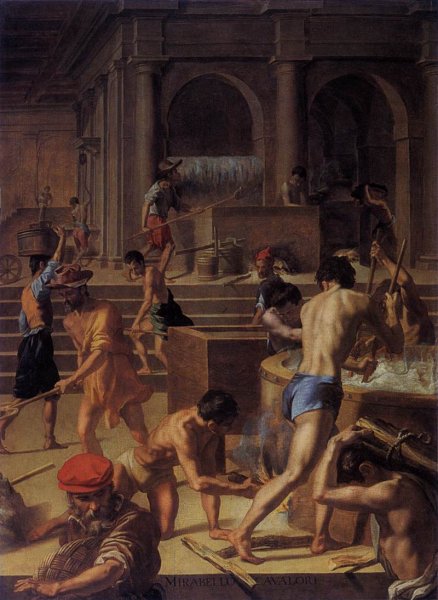 Main Product Photo of Wool Factory Painting by Mirabello Cavalori