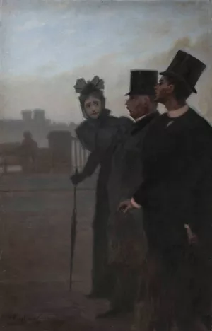Passers-by by Miroslaw Gajewski Oil Painting