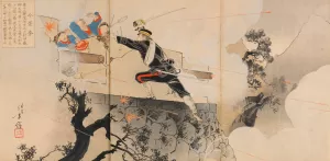 A Present-Day Kagesue by Mizuno Toshikata Oil Painting