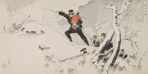 Captain Higuchi by Mizuno Toshikata Oil Painting
