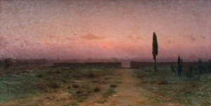 Landscape by Modest Urgell Oil Painting