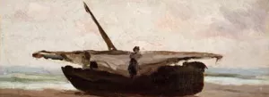 La Barca by Modesto Urgell i Inglada Oil Painting