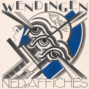 Omslagontwerp voor; Wendingen, 1931 by Mommie Schwarz Oil Painting
