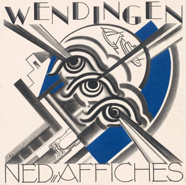 Omslagontwerp voor; Wendingen, 1931  by Mommie Schwarz - Hand-Painted Oil Painting Reproduction