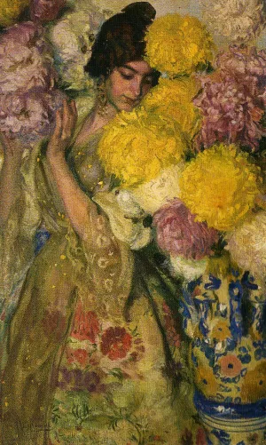 Entre Flores Oil painting by Mongrell Torrent