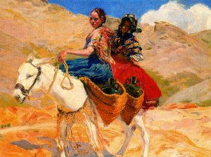 Sobre el Burro by Mongrell Torrent Oil Painting