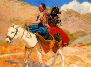 Sobre el Burro by Mongrell Torrent - Oil Painting Reproduction