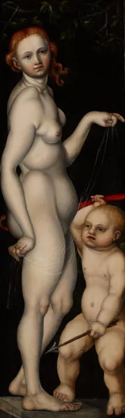 Venus and Cupid by Monogrammist Hb With The Griffin'S Head Oil Painting