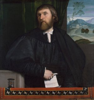 Portrait of a Man by Moretto Da Brescia Oil Painting