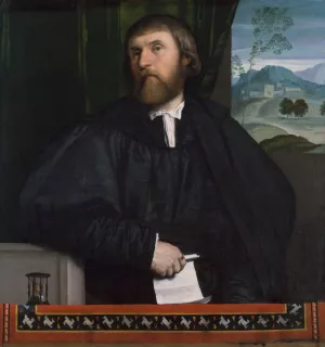 Portrait of a Man by Moretto Da Brescia Oil Painting