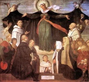 The Virgin of Carmel by Moretto Da Brescia Oil Painting