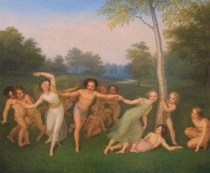 The Seasons by Moritz August Retzsch Oil Painting