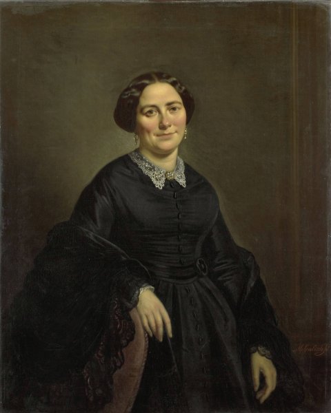 Johanna Christina Beelenkamp  by Moritz Calisch - Hand-Painted Oil Painting Reproduction