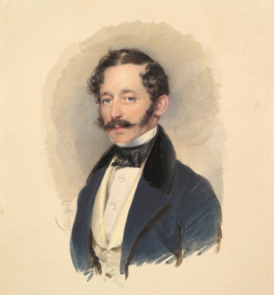 Prince Felix of Schwarzenberg  by Moritz Michael Daffinger - Hand-Painted Oil Painting Reproduction