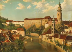 Blick auf Krumau by Moritz Stifter Oil Painting