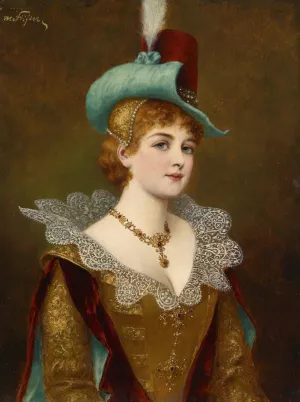 Edeldame by Moritz Stifter Oil Painting