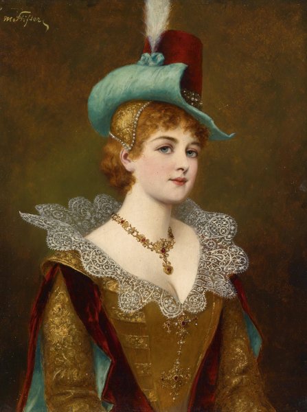 Main Product Photo of Edeldame Painting by Moritz Stifter