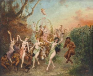 Fest Der Faune Und Nymphen by Moritz Stifter Oil Painting