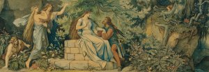 Die schone Melusine; II. Am Waldbrunnen by Moritz Von Schwind Oil Painting