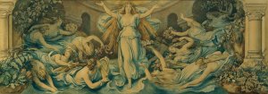 Die schone Melusine; V. Das Heiligtum by Moritz Von Schwind Oil Painting