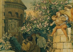 Die schone Melusine; VI. Die bosen Zungen by Moritz Von Schwind Oil Painting