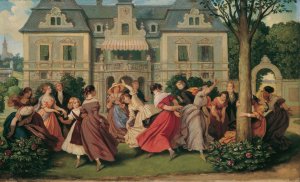 Gesellschaftsspiel by Moritz Von Schwind Oil Painting