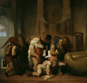 Gnomen am Zeh der Bavaria by Moritz Von Schwind Oil Painting