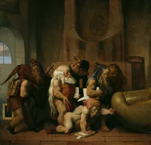 Gnomen am Zeh der Bavaria by Moritz Von Schwind Oil Painting