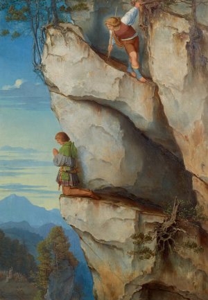Kaiser Maximilian I. in der Martinswand by Moritz Von Schwind Oil Painting