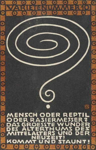 Main Product Photo of Man or Reptile or Razor  Painting by Moriz Jung