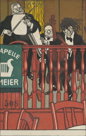 Salon Orchestra Meier by Moriz Jung Oil Painting